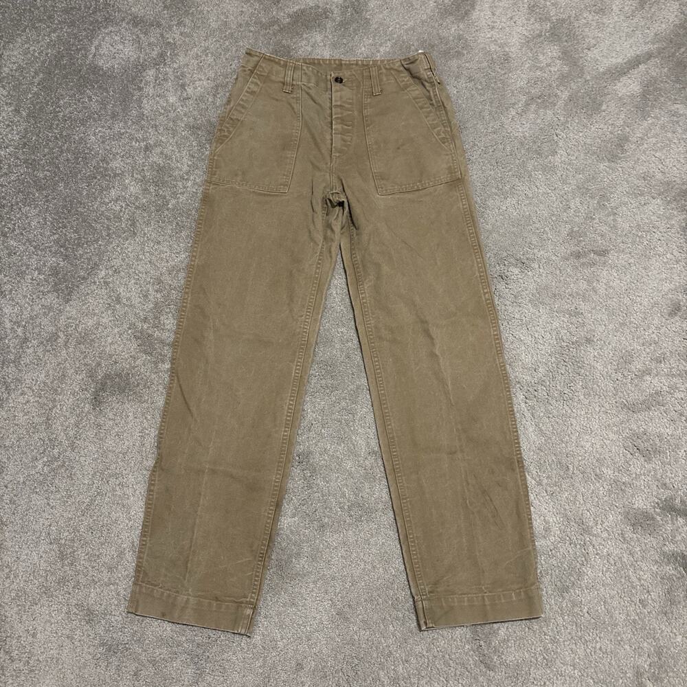 Filson Men’s Field Supply Pants Rugged Tan Button Fly Canvas Size 32 Made USA